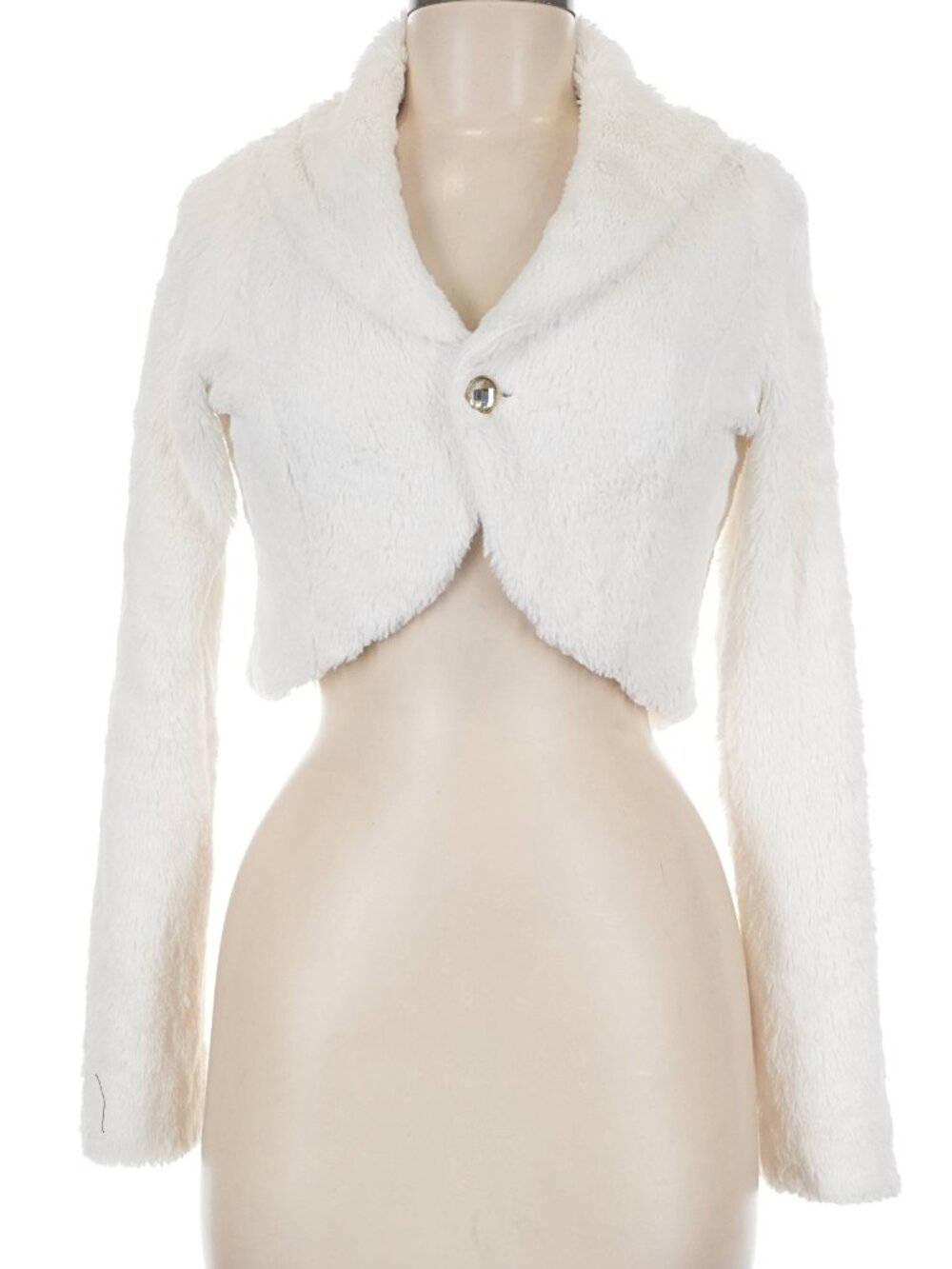 LIZ LISA white hime gyaru jacket w/jewel button closure - Picture 2 of 7